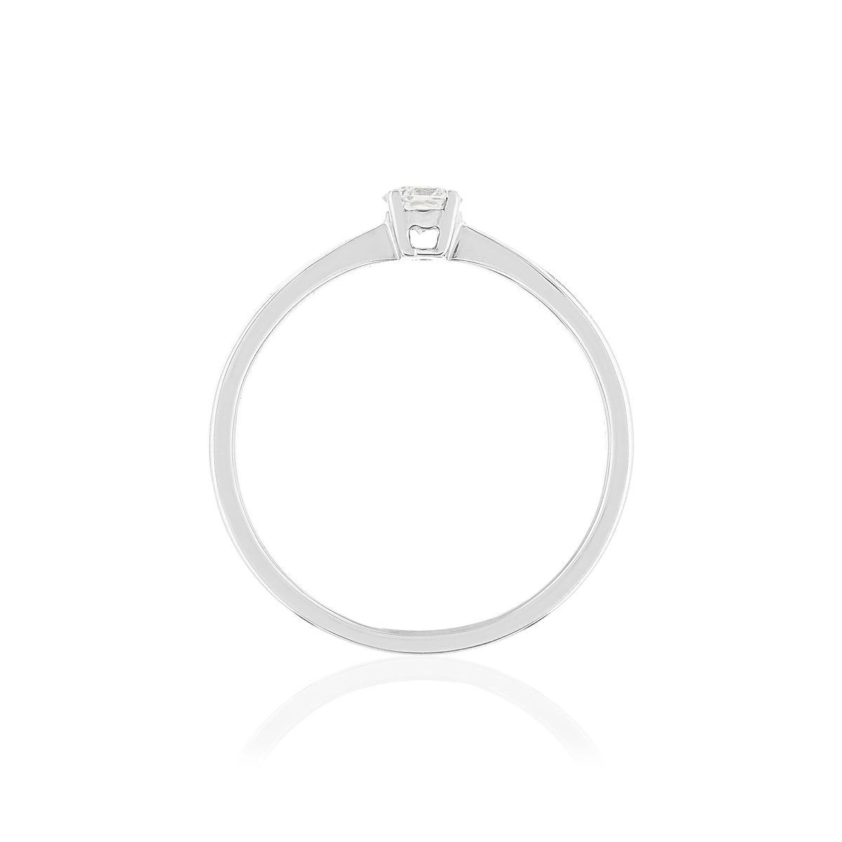 Solitaire or blanc 750 diamant 0.18 carat H/P1