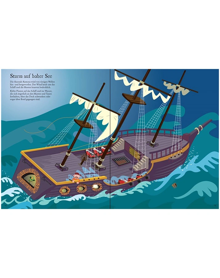 Mein Stickerbuch: Auf dem Piratenschiff