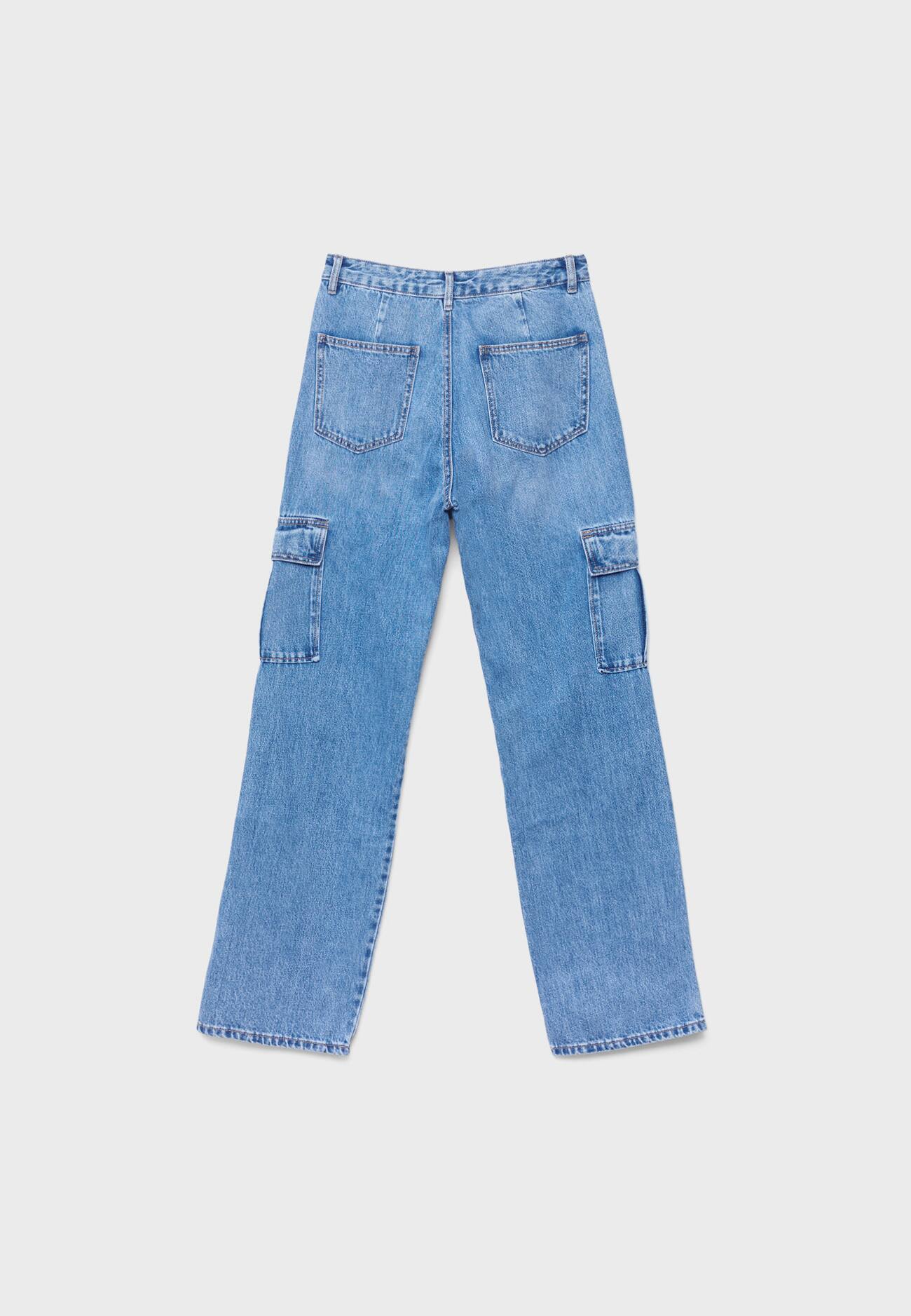 calça cargo de corte reto