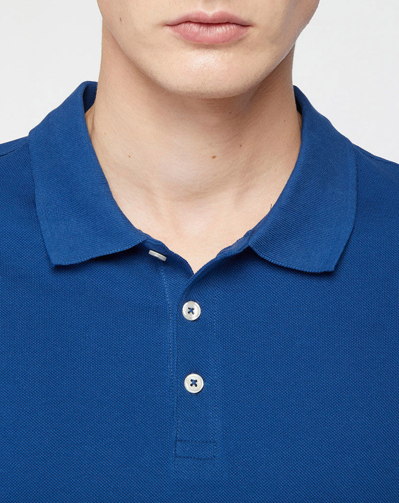Galeries Lafayette Polo droit en Coton bio Soloc bleu nuit
