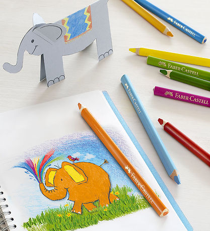 Faber-Castell Buntstifte - Dreieckig - Jumbo - 5,4 mm - 12 Stk