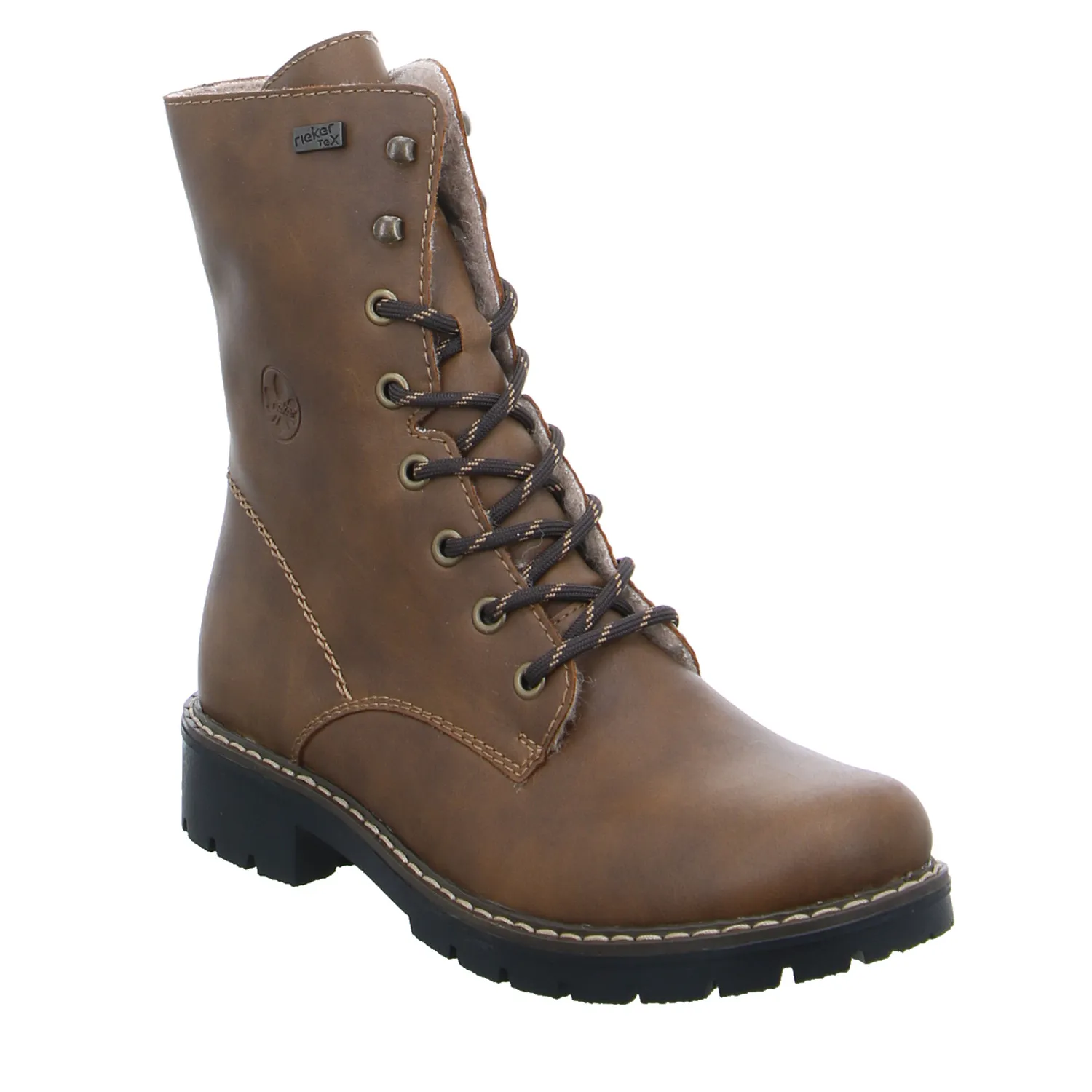 RIEKER Boot Mittelbraun Lederimitat  mit Tex-Membrane