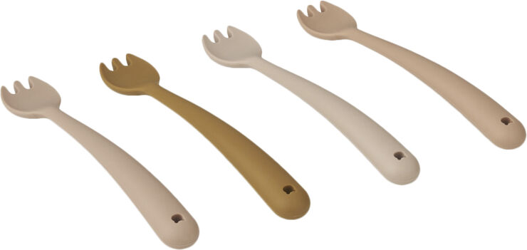 Liewood Scott feeding fork 4-pack Rose multi mix