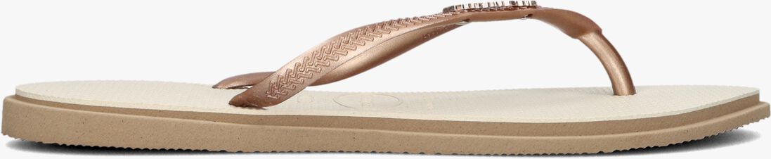 beige havaianas teenslippers slim point