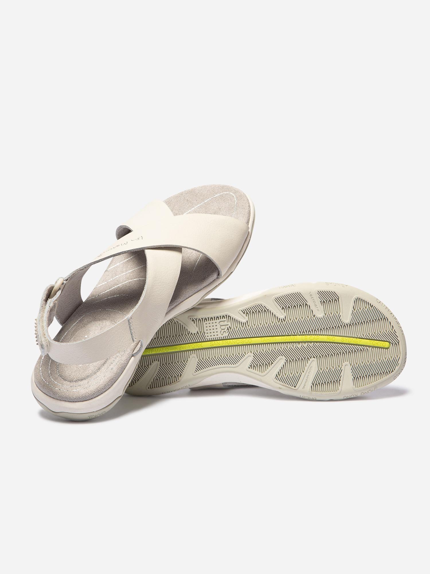 Sandales Femme Semelle Technique Cuir Blanc