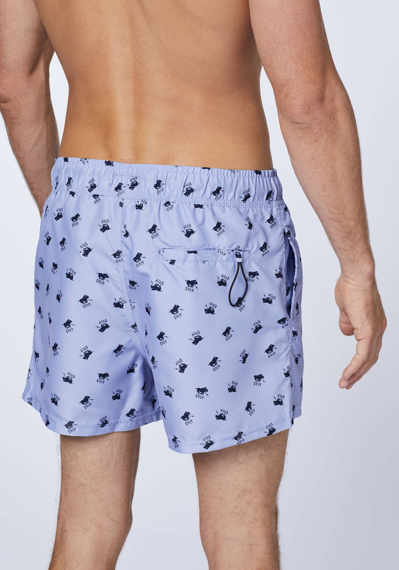 Polo Sylt| Herren Badeshorts mit Allover-Logo-Druck