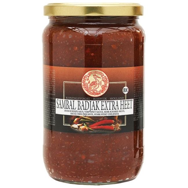 Koningsvogel Sambal Badjak Extra Heet  750g