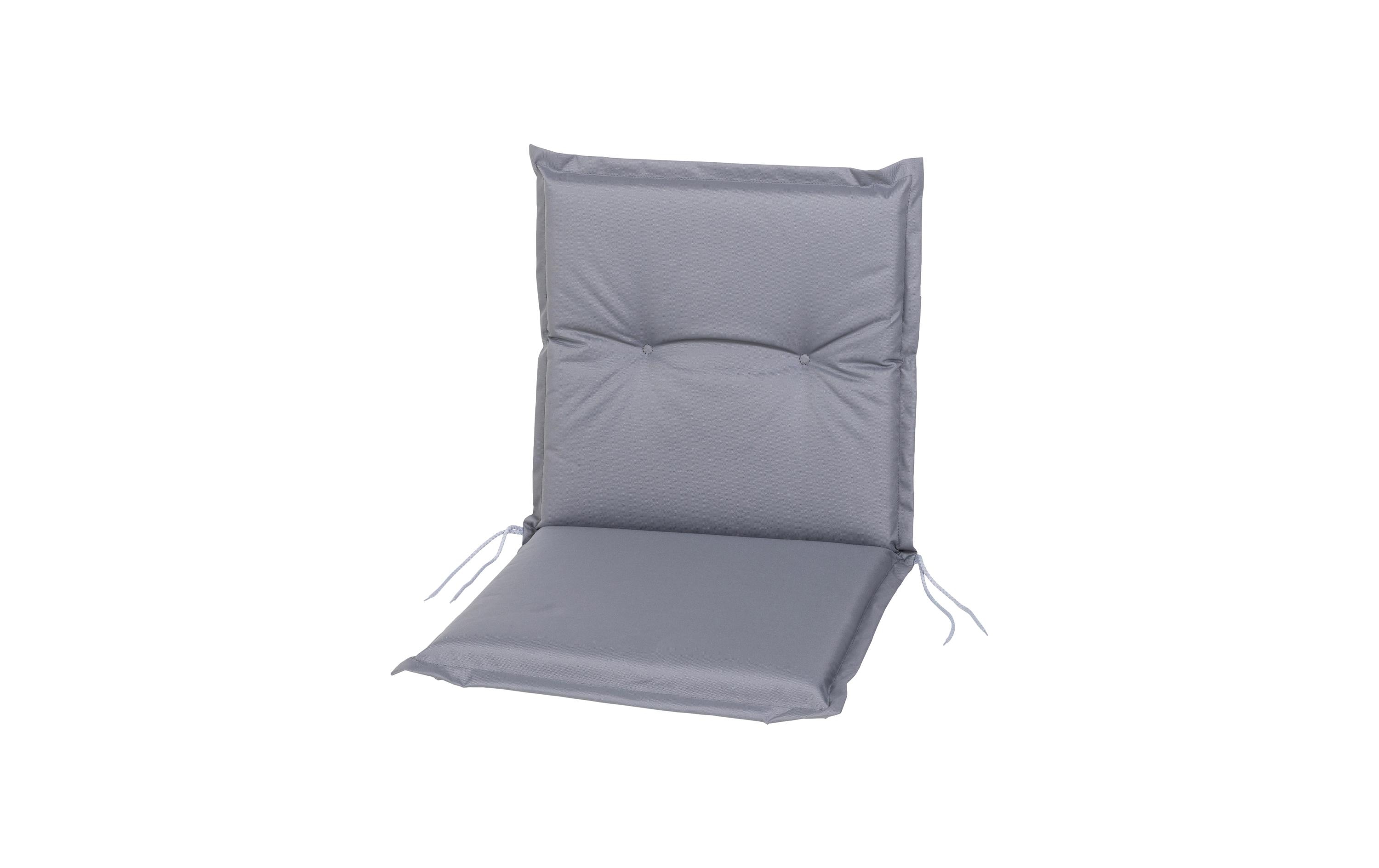 Stuhlauflage Niederlehner Outdoor 97 x 50 x 5 cm, GrauSitzkissen für Gartenstühle mit niedriger Rückenlehne