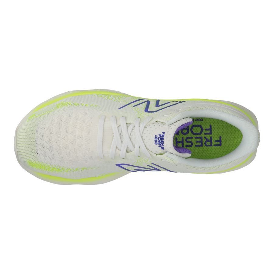 New Balance Chaussures de Running Fresh Foam 1080v12 - Blanc/Jaune Fluo Femme