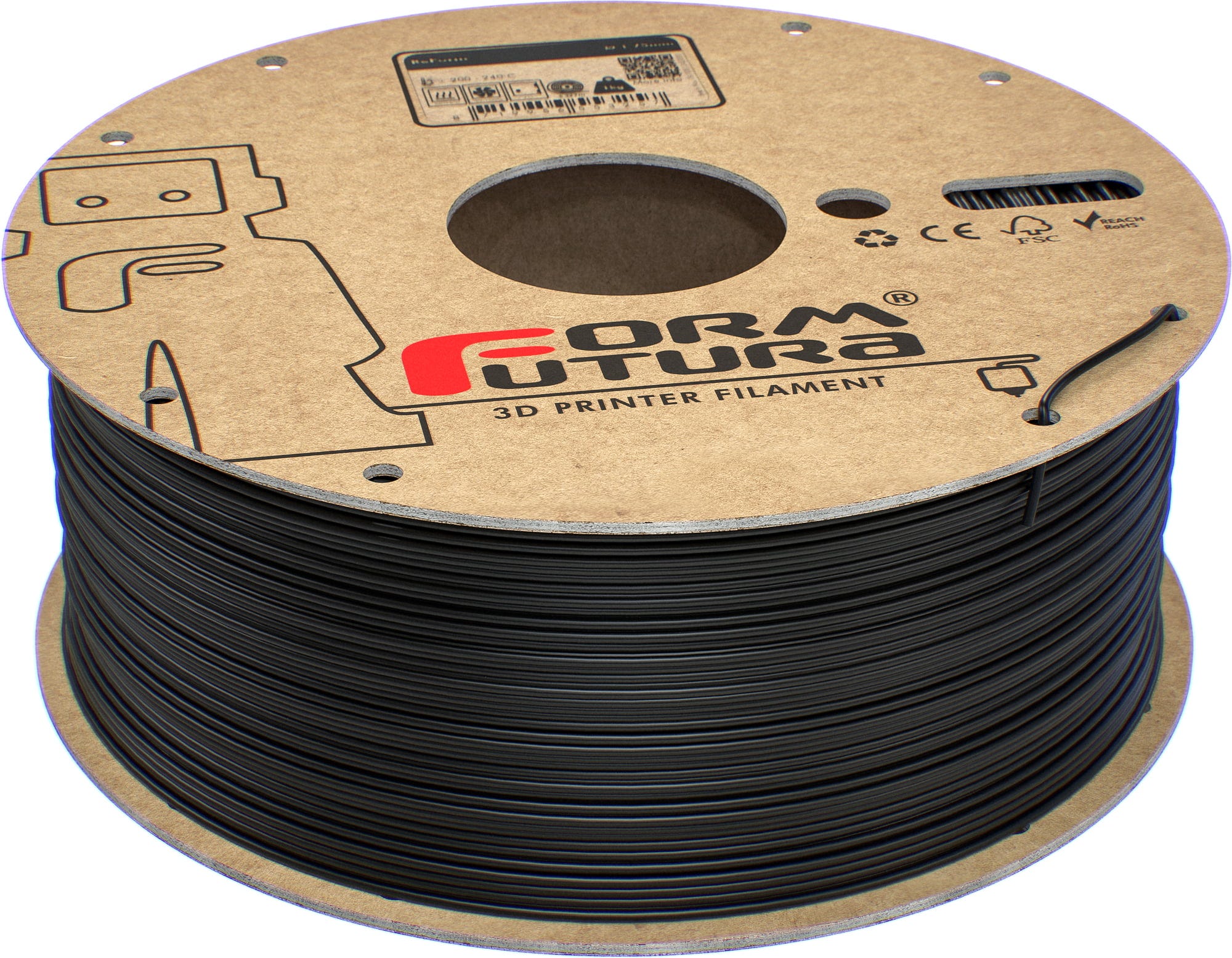 FormFutura  ReForm™ - rTitan Black, 1,75 mm / 1000 g    Nachhaltiges High-Performance-ABS