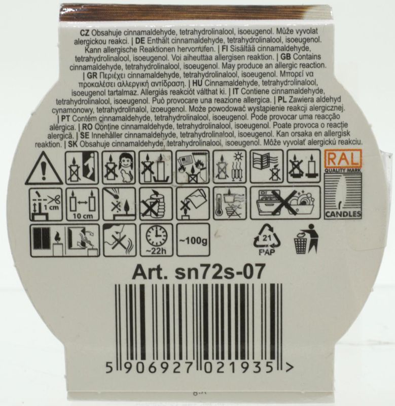 (120g) Merry Christmas Duft Kerze im Glas Aromatherapie Weihnachts Home Deko Wachs Kerze - Rentier / Zimt