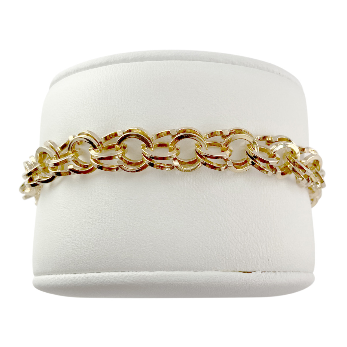 Bracelet d'occasion or 750 jaune maille fantaisie 19 cm