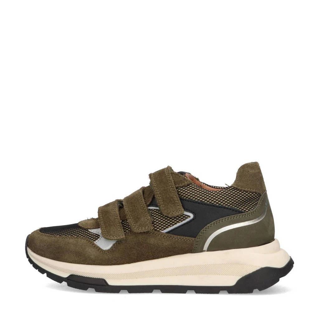 Braqeez Fygo Flashsuède sneakers kakigroen