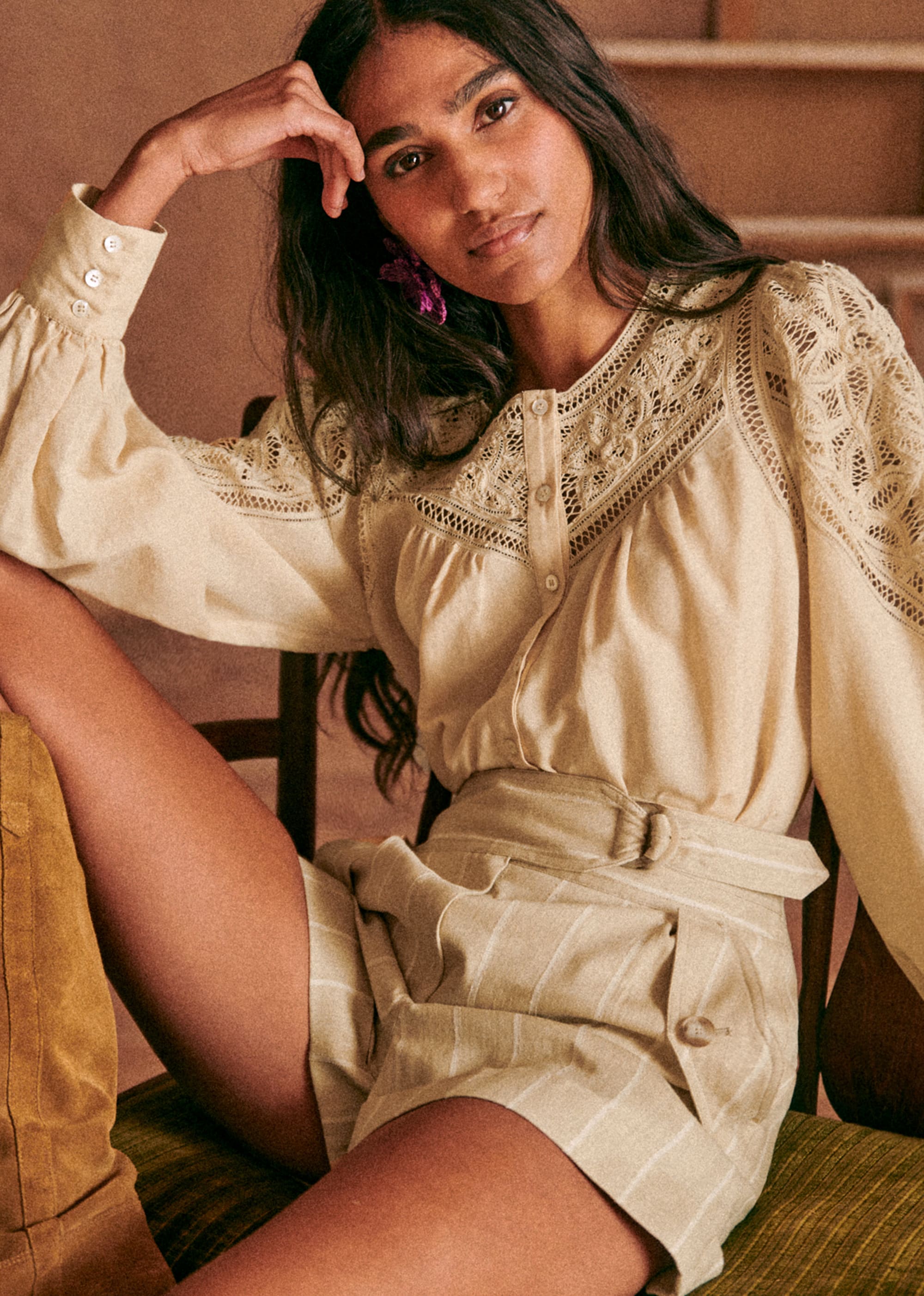 Chemise Donia - Beige - E-SHOP/CHEMISES & BLOUSES 5905300