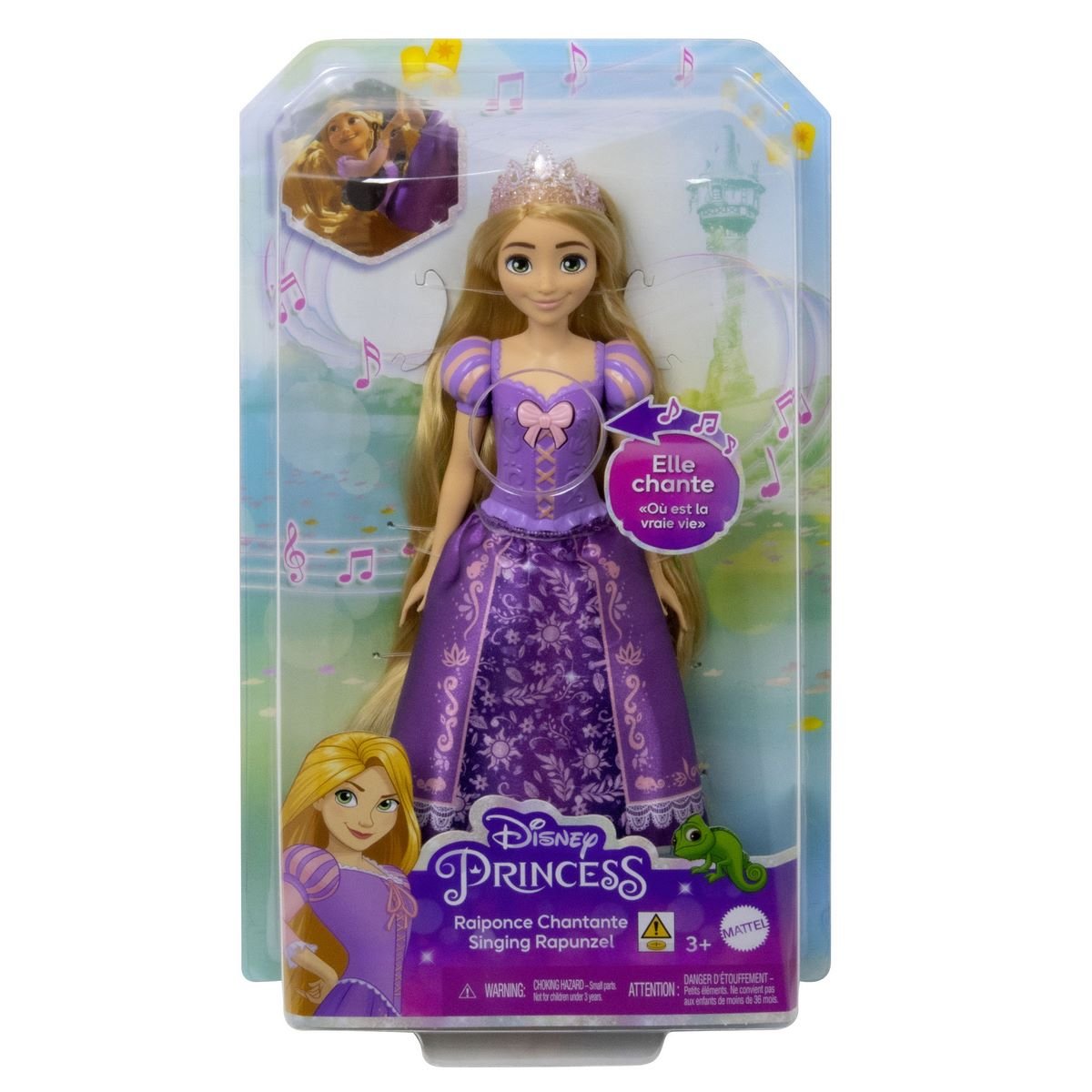 Princesse - Poupée mannequin Raiponse chantante "Où est la vraie vie"