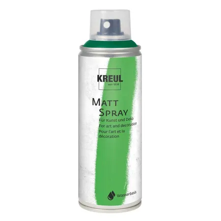 KREUL Matt Spray hochpigmentiert und wasserfest für Innen und Außen, 200 ml, hellgrün