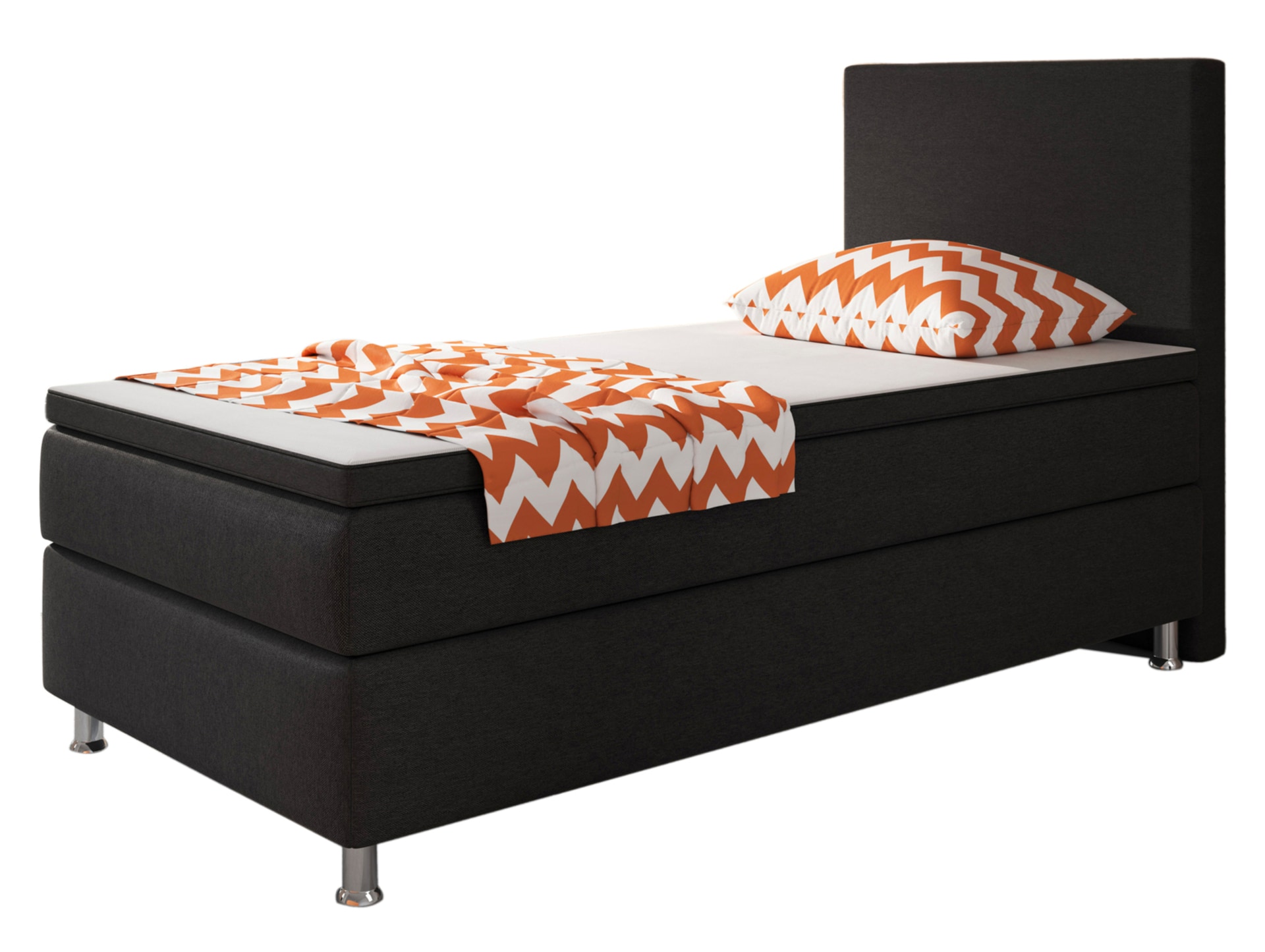 Boxspringbett BERLIN 90 x 200 cm schwarz
