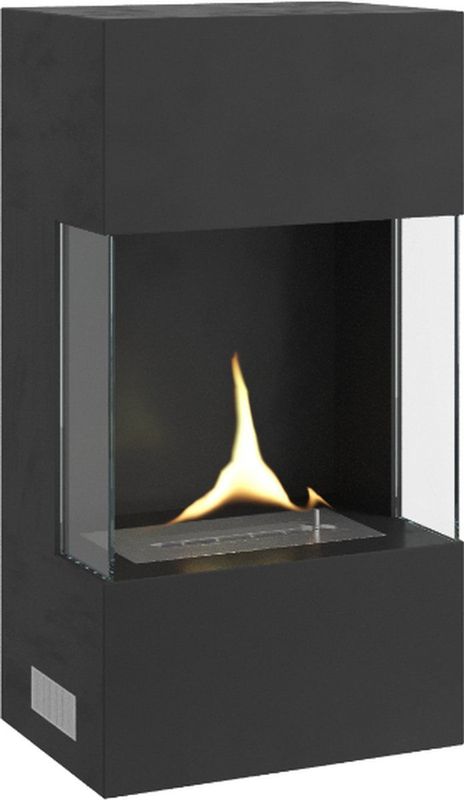 Tenderflame - Indie Wall 180 - Haard - Zwart - Roestvrijstalen Lont
