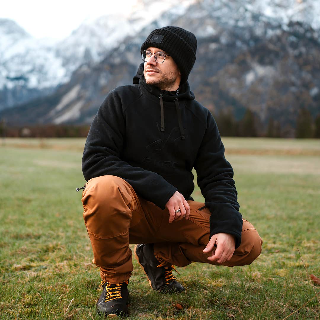 Chunky Wool Beanie  Black