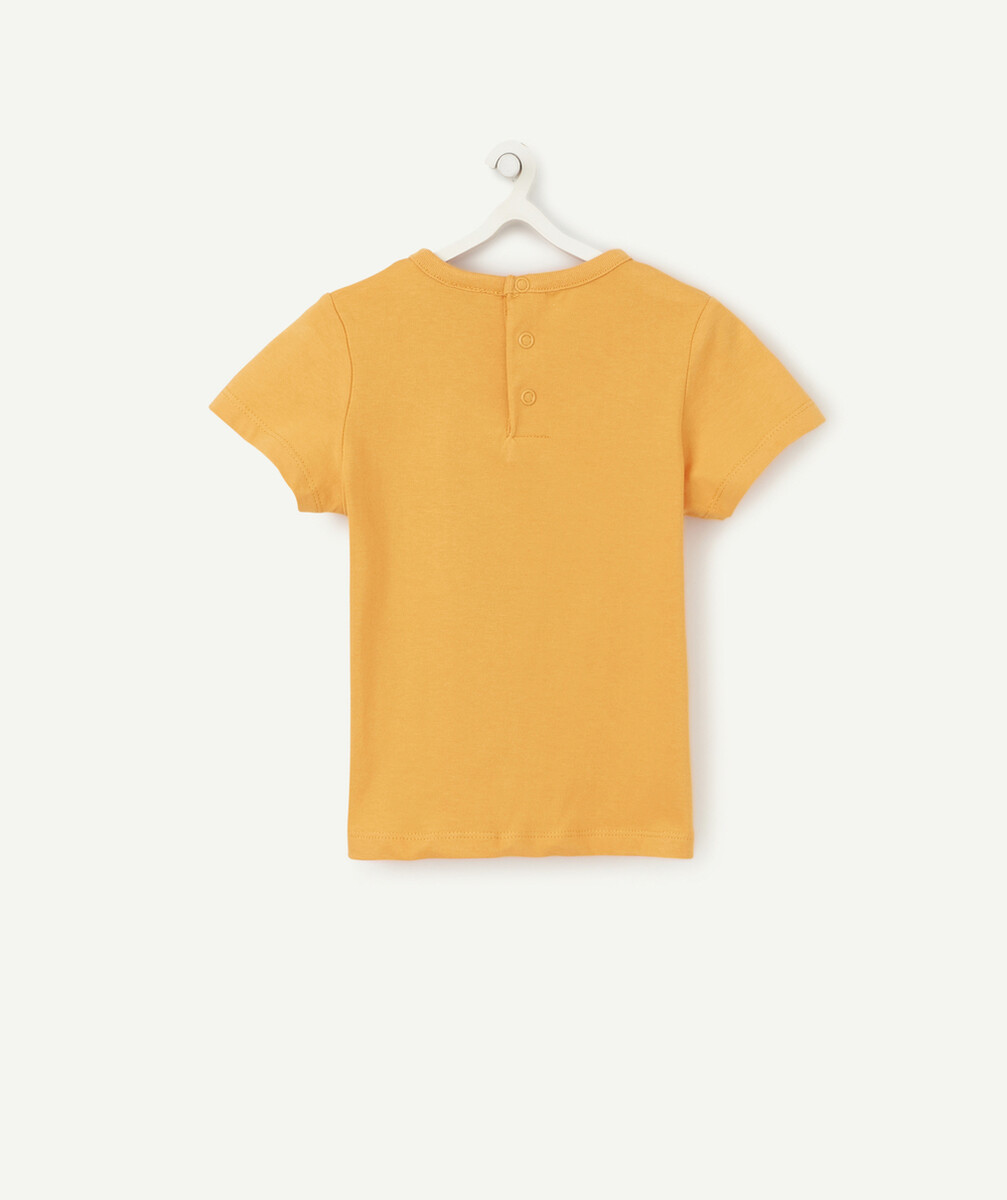 LE T-SHIRT ORANGE AVEC PARESSEUX EN COTON BIOLOGIQUE