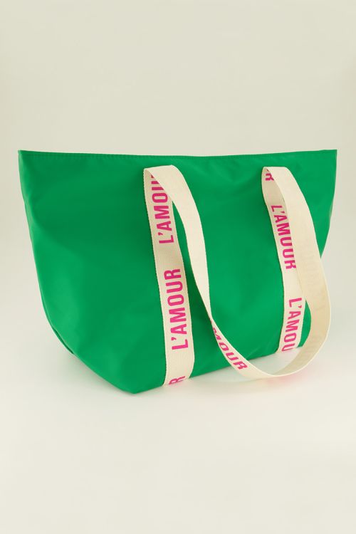 Groene shopper l'amour