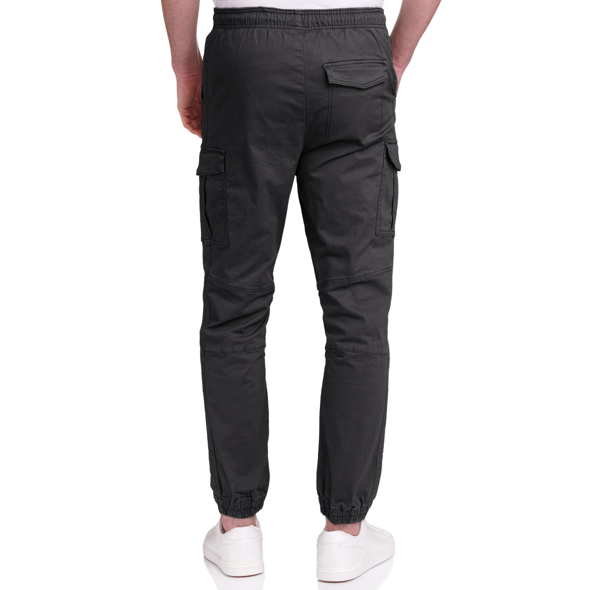 VanVaan Denim Herren Cargohose in Unifarben dunkelgrau