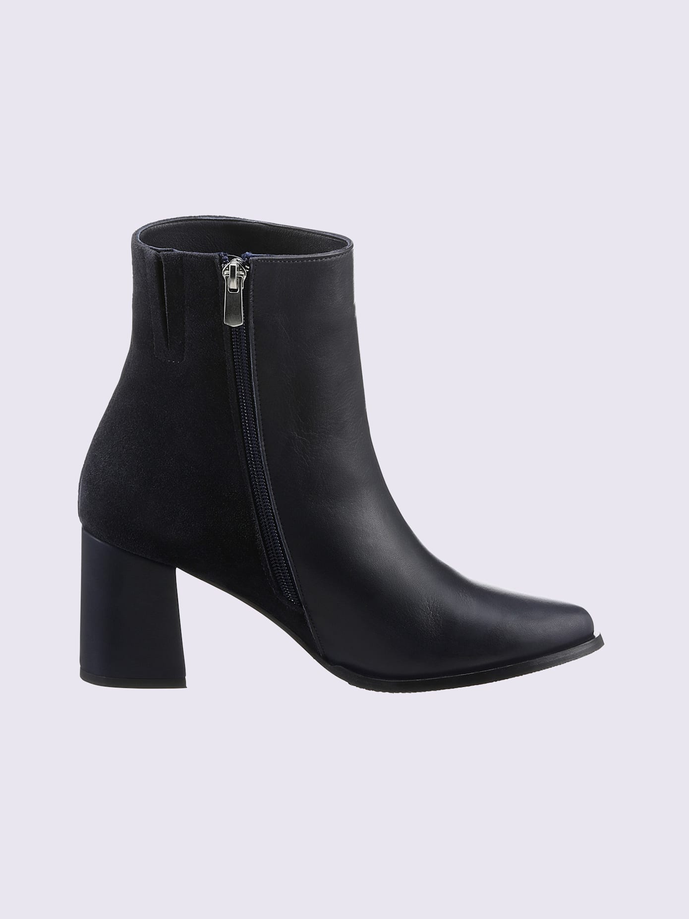 Bottines cuir de bœuf nappa et velours