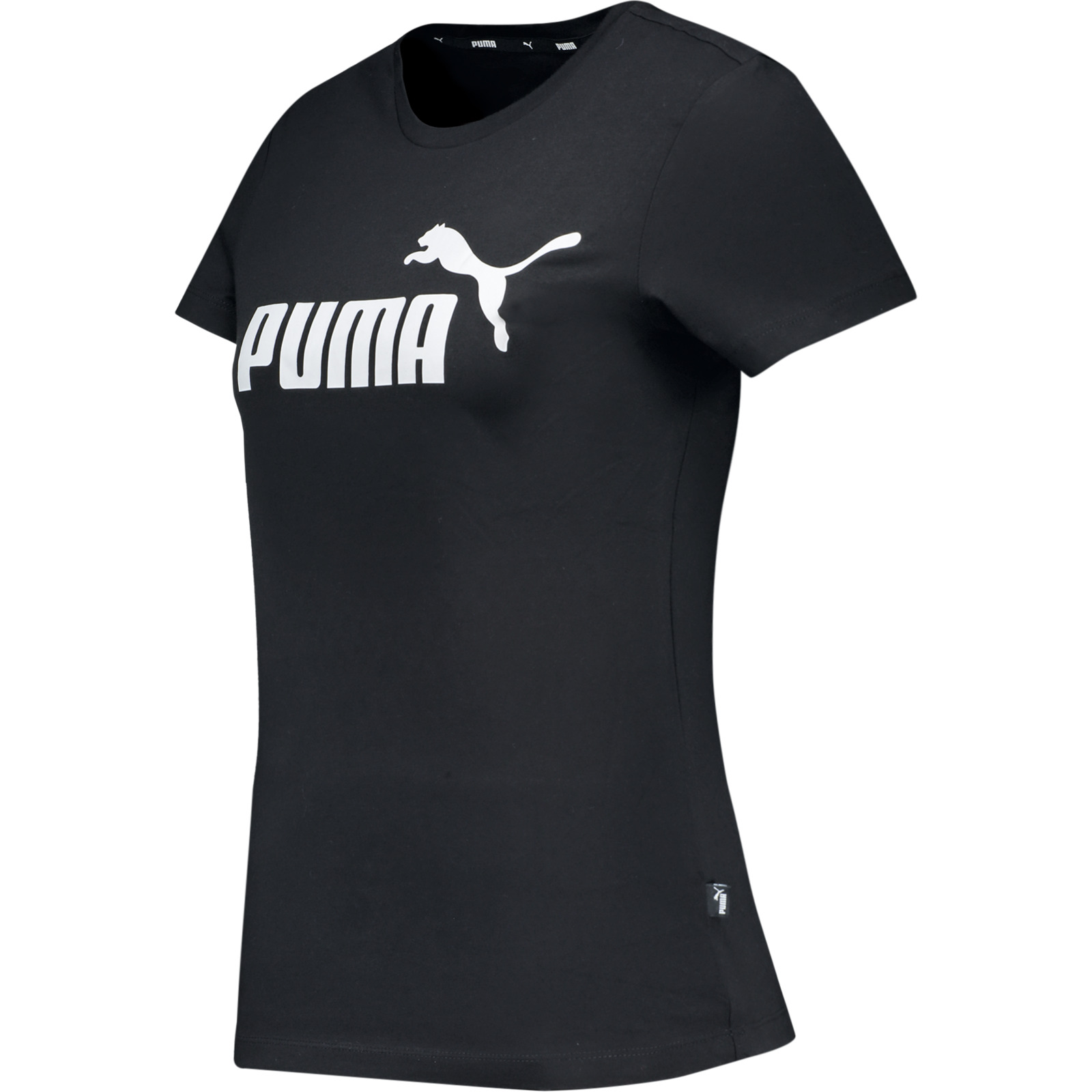 Puma Damen-T-Shirt Essentials Logo M, schwarz