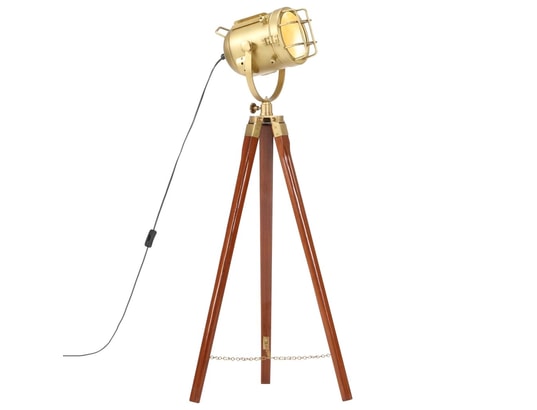 VIDAXL - Lampadaire salon Lampadaire à trépied bois de manguier massif 97 cm