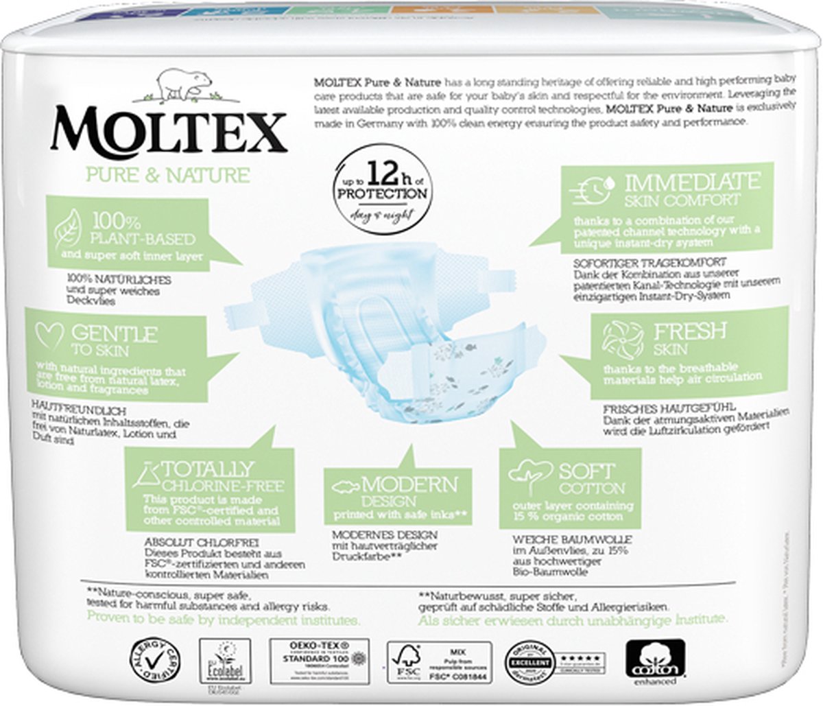 Moltex Pure & nature babyluiers newborn (22 stuks)