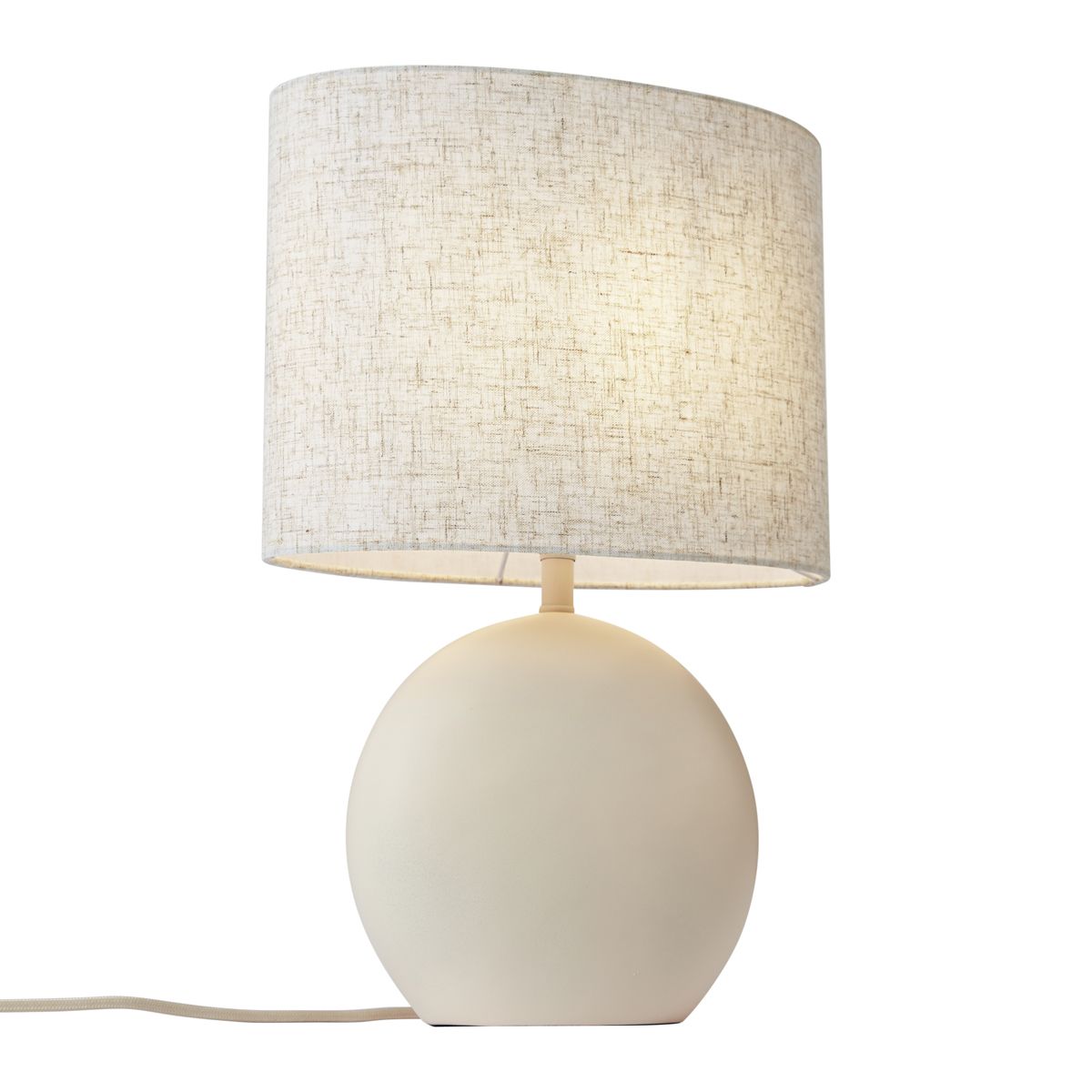 Japandi tafellamp beige met linnen kap - Timo