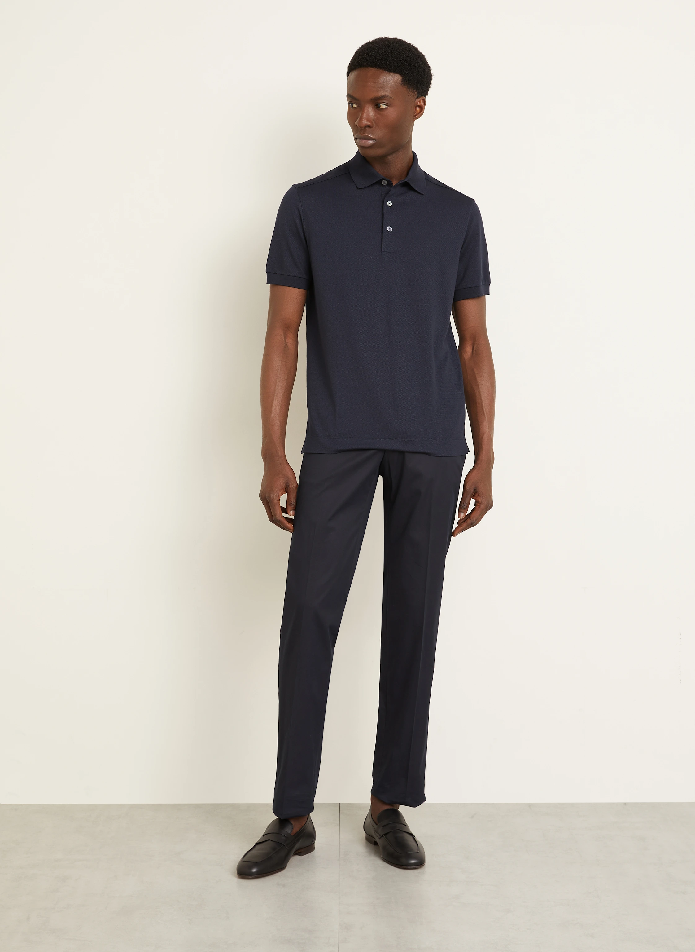 ZEGNA Jersey-Poloshirt mit Seide