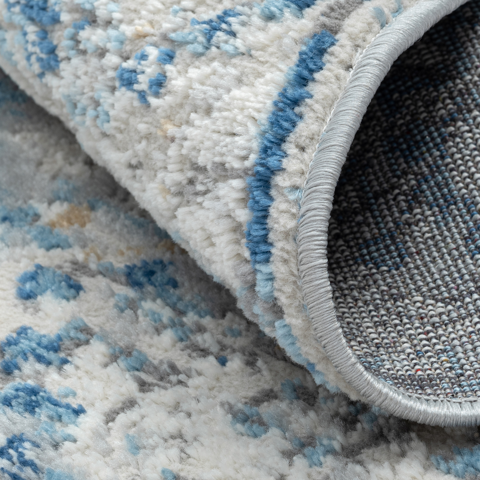 Teppich My HERIZ 2 - beige-blau-grau - Ø 120 cm