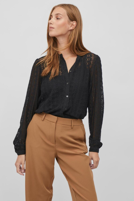 Vila zwarte dames blouse