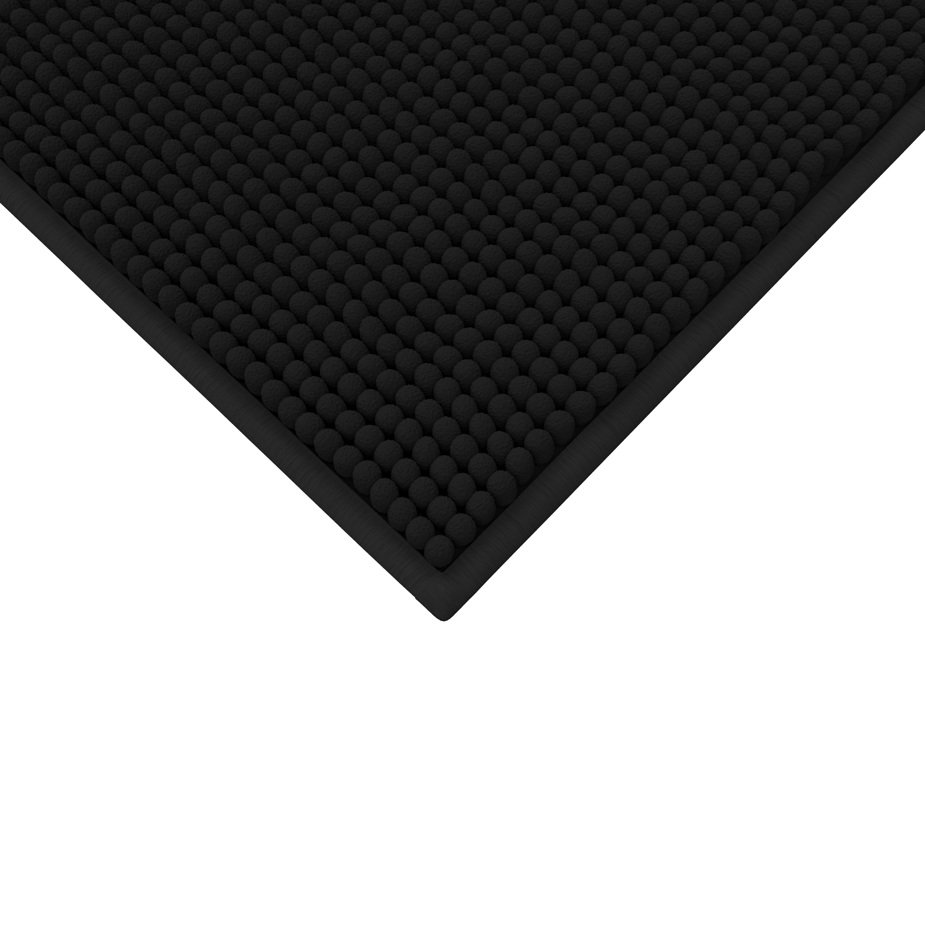 Badteppich 50 x 80 cm schwarz