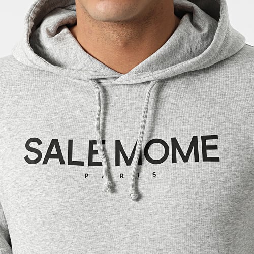 Sweat Capuche Koala Gris Chiné Noir