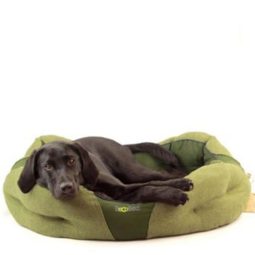 Cama de descanso verde para cães