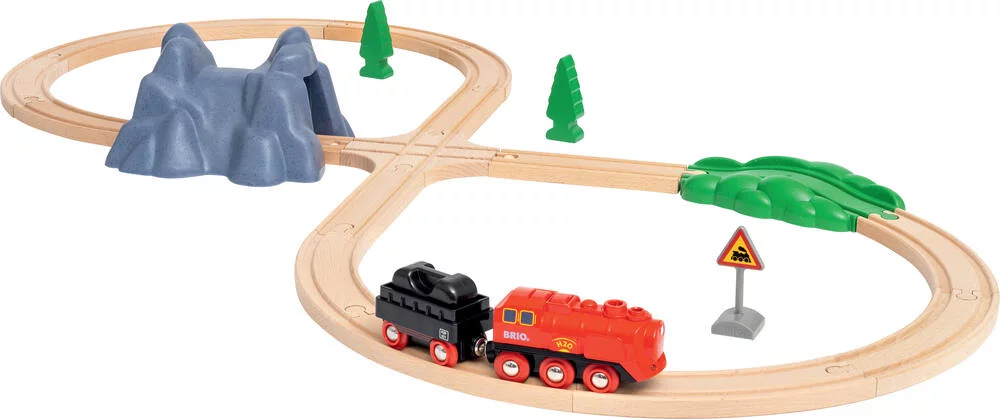 BRIO 7312350360172 - CIRCUIT LOCOMOTIVE A PILES A VAPEUR