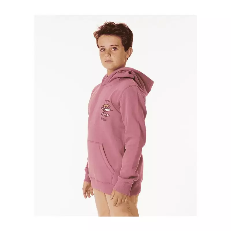 Sweat junior RIPCURL Search Icon Hood -Boy Mauve