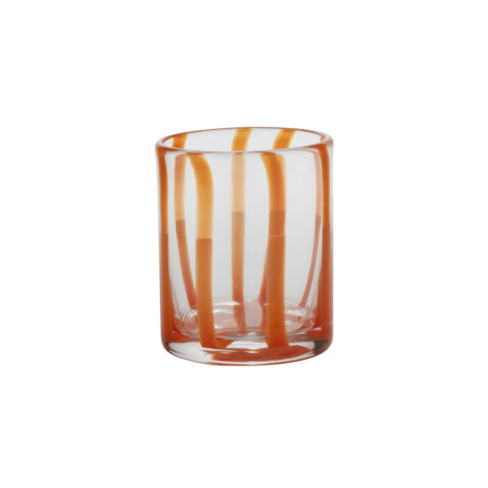 Bahne Interior  Tumbler glas med striber - orange