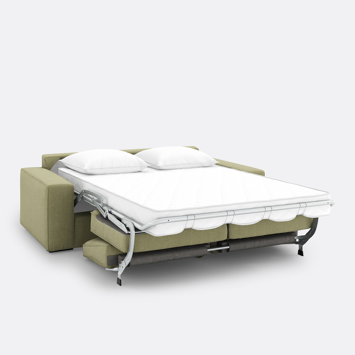 LA REDOUTE INTERIEURS<br>Sofá-cama em algodão/linho, espuma HR premium, Cecilia