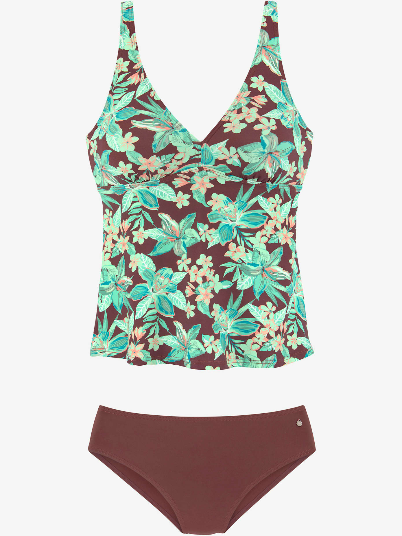 Tankini à armatures motif floral – chaque pièce est unique