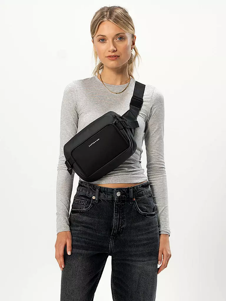 KAPTEN & SON Tasche - Umhängetasche LISBON CROSSBODY, erweiterbar schwarz