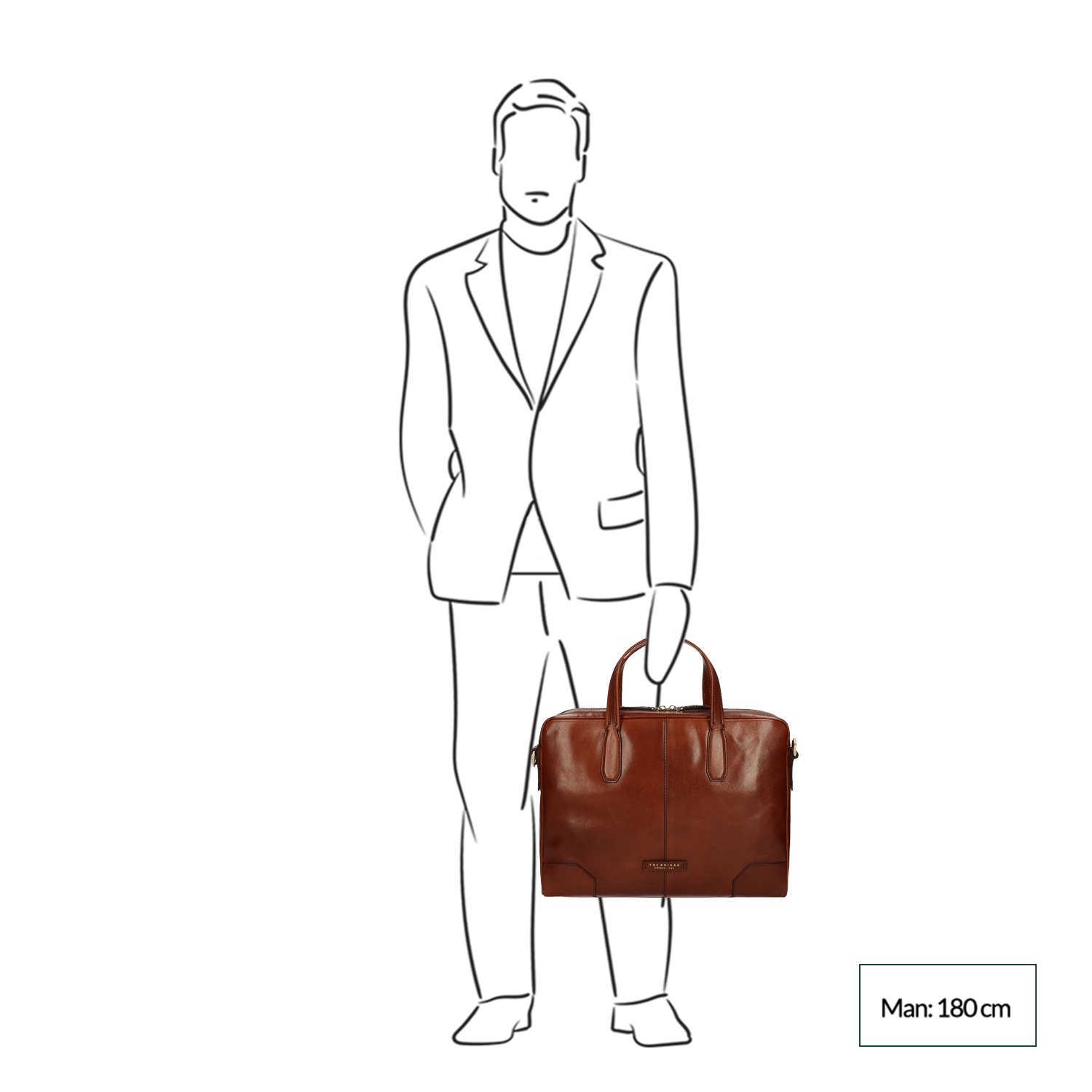 The Bridge Vespucci Briefcase brown