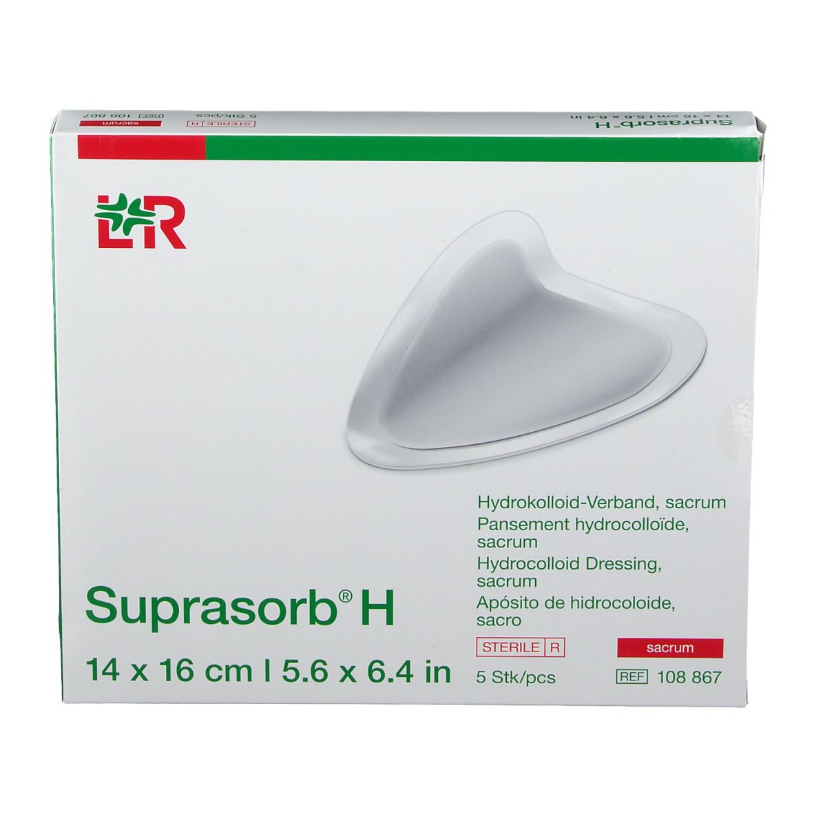 Suprasorb® H Hydrokolloid-Verband Sacrum 14 x 16 cm