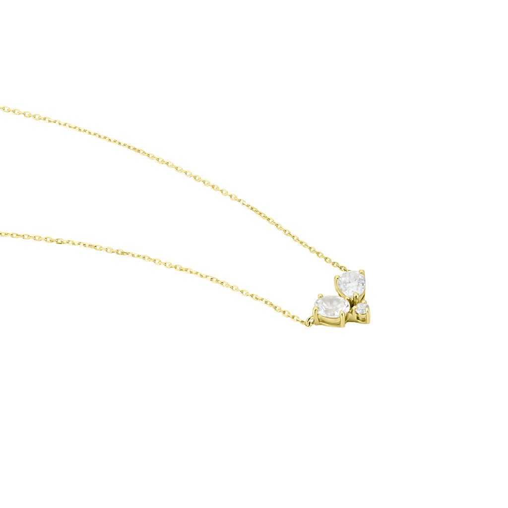 Collier Or Jaune Isidor Oxydes De Zirconium