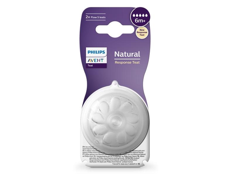 PHILIPS AVENT Trinksauger Natural Response 6m  Stufe 5 Brustähnlicher Sauger für naturnahes Trinken, 2 Stück