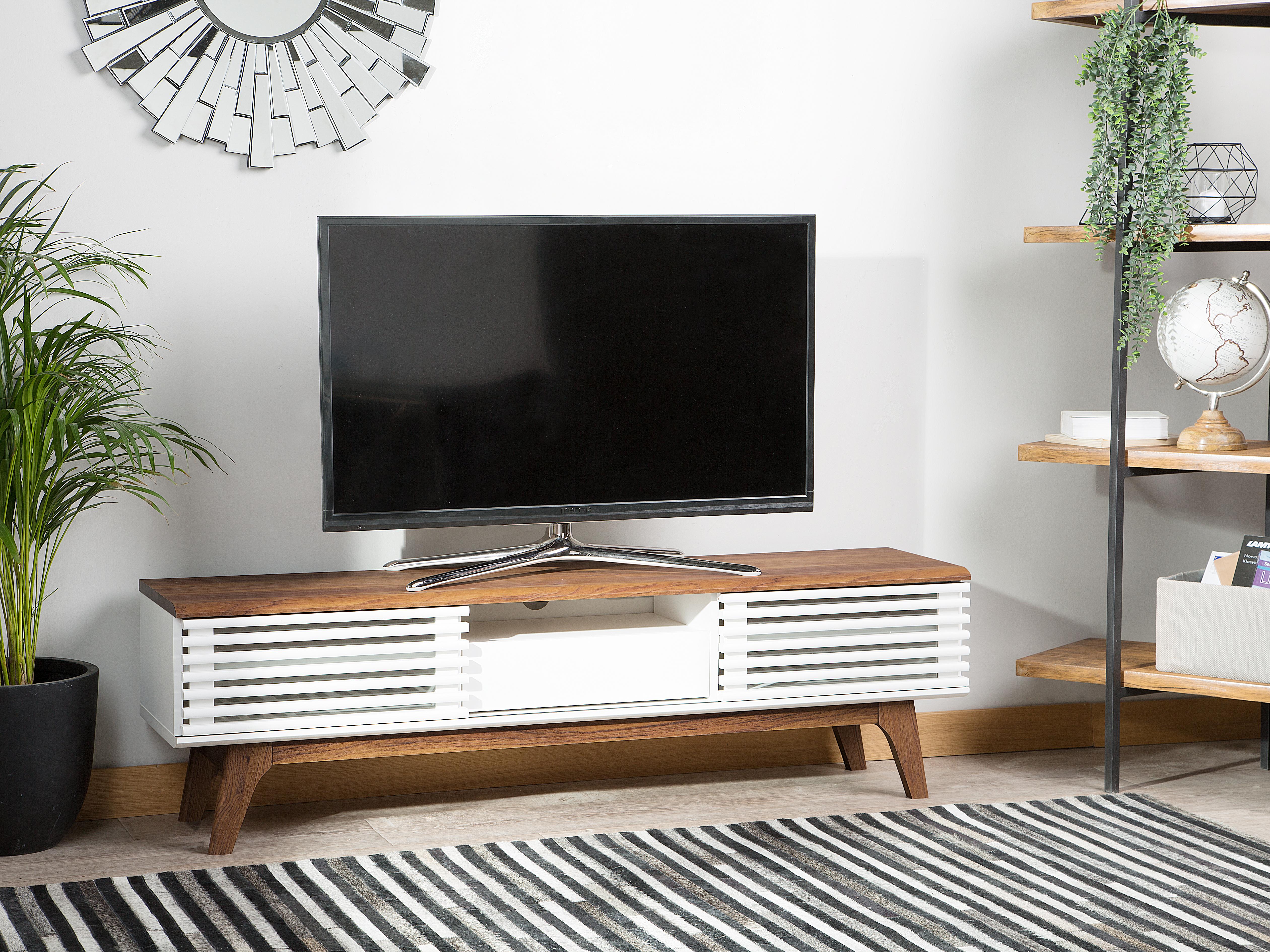 TV-meubel DETROIT Bruin/wit