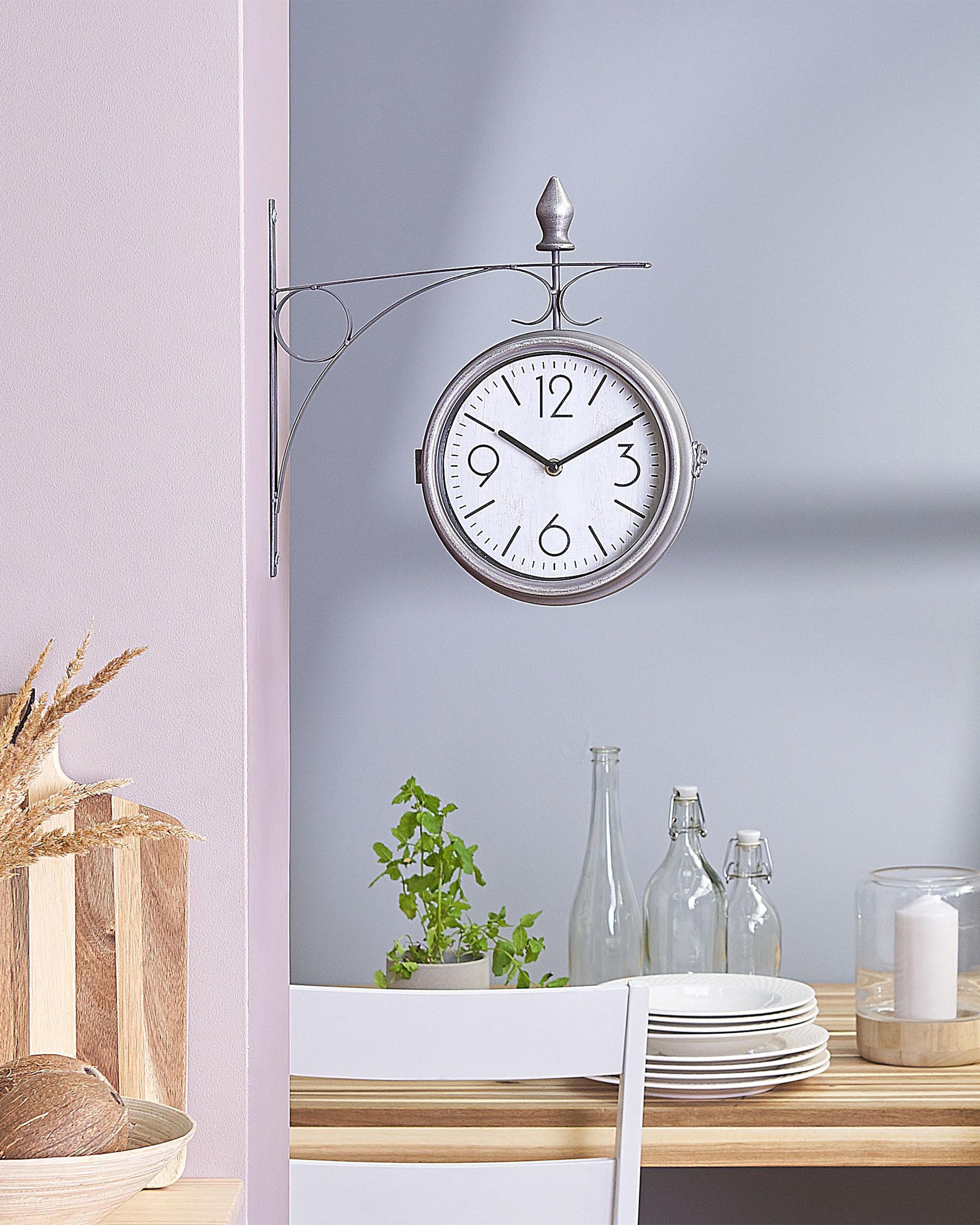 Wandklok ROMONT 34 cm Metaal Zilver