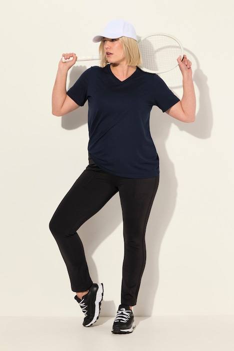 Sport-Leggings, gerades Bein, Taschen